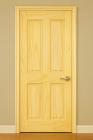 LPD Internal Clear Pine 4 Panel Door Unfinished B Graded Stock